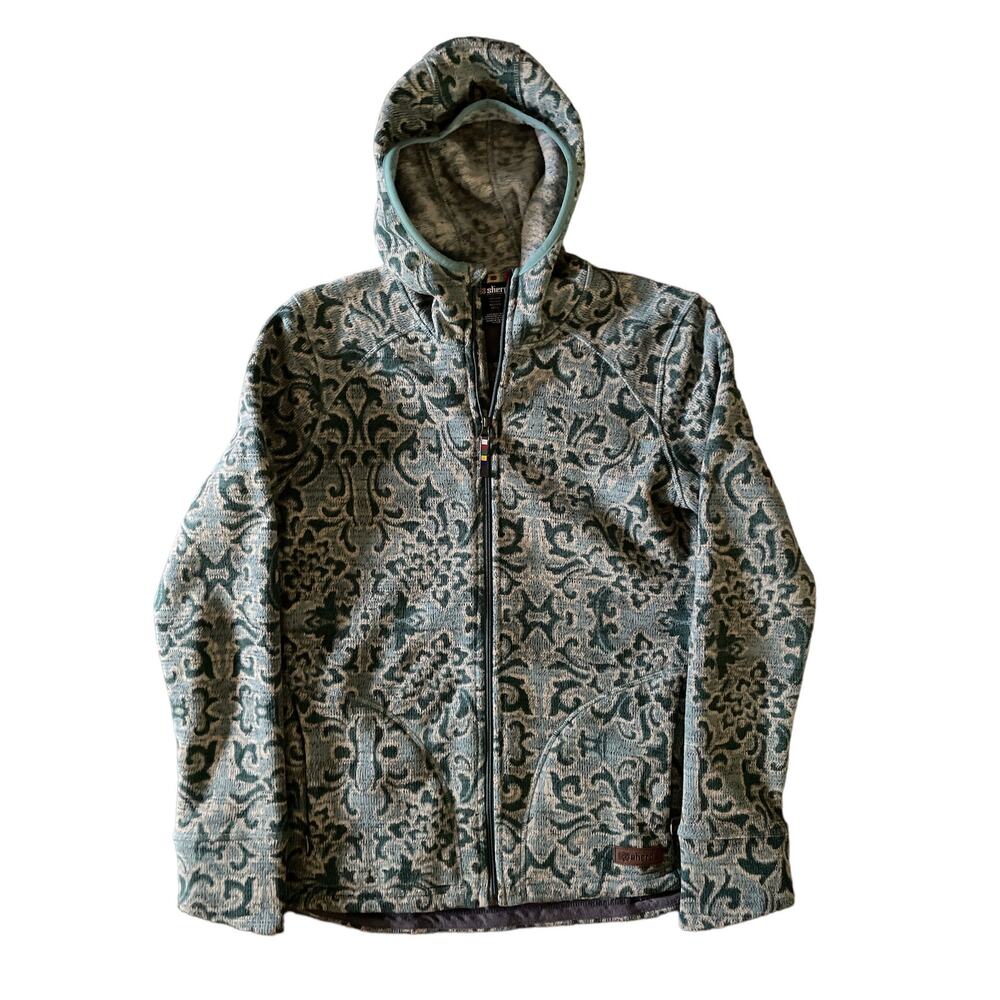 Sherpa Adventure Gear Namla Green Medium Fleece Full Zip Hoodie Jacket